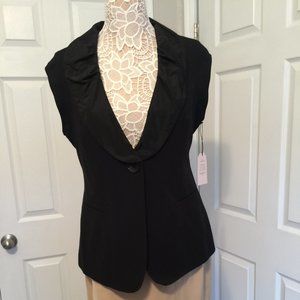 CAbi Black Dinner Vest with ruffle - NWT - Black 8